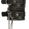 Edge Leather Adjustable Wrist Restraints - Black