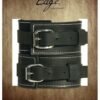 Edge Leather Adjustable Ankle Restraints - Black