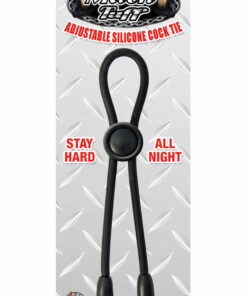 Mack Tuff Adjustable Silicone Cock Tie Cock Ring - Black