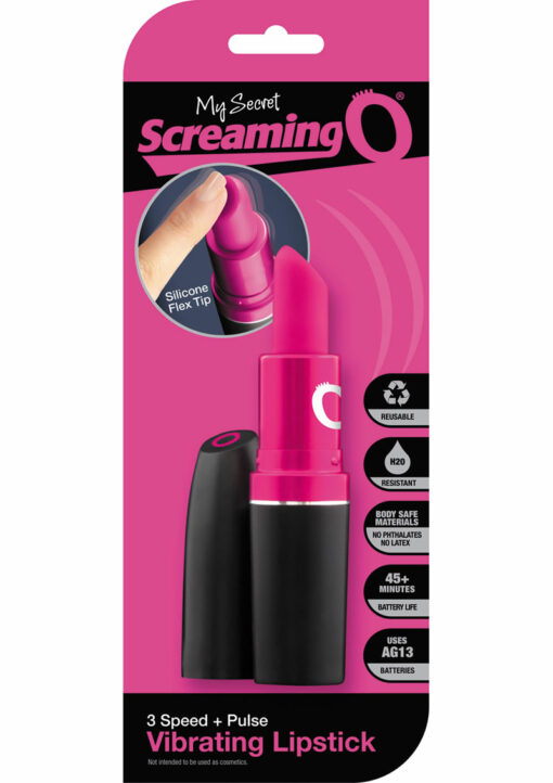 My Secret Vibrating Lipstick Mini Vibrator - Pink/Black