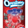 Overtime Silicone Vibrating Cock Ring Waterproof - Blue