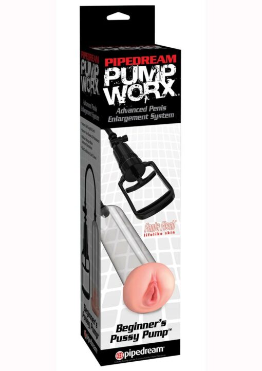 Pump Worx Beginner`s Pussy Pump Advanced Penis Enlargement System - Clear and Vanilla