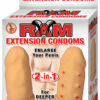 Ram Extension Condoms Latex Extender Sleeves (2 Per Box) - Vanilla