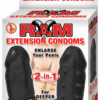 Ram Extension Condoms Latex Extender Sleeves (2 Per Box) - Black