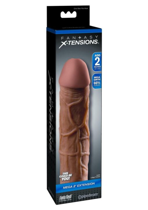 Fantasy X-Tensions Mega 2in Extension Sleeve 8in - Chocolate