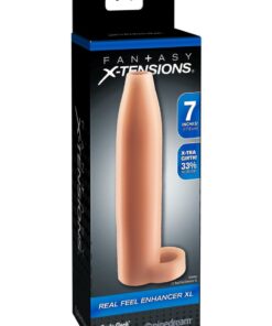 Fantasy X-Tensions Real Feel Enhancer XL Girth Enhancement Sleeve 7in - Vanilla
