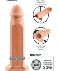 Fantasy X-Tensions Silicone Performance Hollow Extension 8in - Vanilla