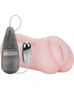 Vivid Raw Cock Tease Vibrating Stroker with Bullet and Remote Control - Pussy - Pink