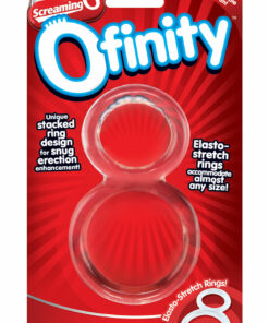 Ofinity Super Stretchy Double Silicone Cock Ring Waterproof - Clear