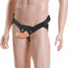 Sportsheets Everlaster Stud Hollow Dong With Strap-On Harness - Black/Vanilla