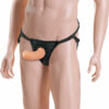 Sportsheets Everlaster Wishbone Hollow Dong with Strap-On Harness - Black/Vanilla