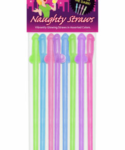 Glowing Naughty Straws - Assorted Colors (8 per pack)