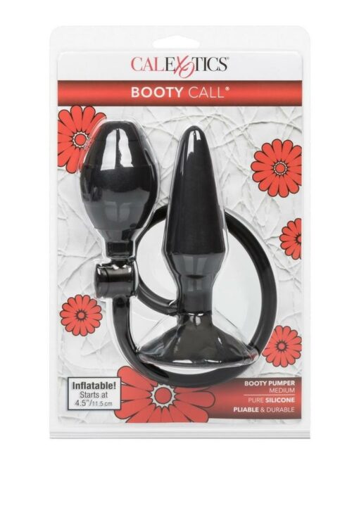 Booty Call Silicone Booty Pumper Butt Plug - Medium - Black