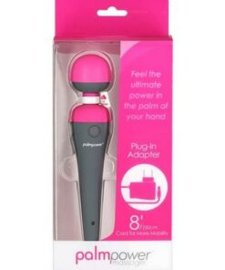 PalmPower Body Silicone Wand Massager - Gray/Pink