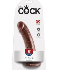 King Cock Dildo 6in - Chocolate