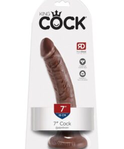 King Cock Dildo 7in - Chocolate