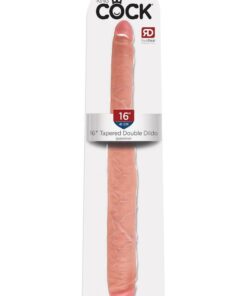 King Cock Tapered Double Dildo 16in - Vanilla