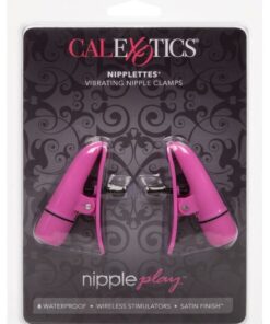 Nipple Play Nipplettes Vibrating Nipple Clamps - Pink