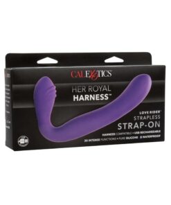 Love Rider Rechargeable Silicone Strapless Strap-On - Purple