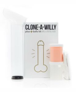 Clone-A-Willy Plus Balls Silicone Dildo Molding Kit with Bullet Vibrator and Remote Control - Vanilla