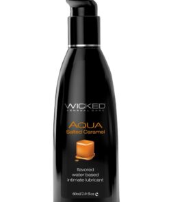 Wicked Aqua Water Based Flavored Lubricant Salted Caramel 2oz