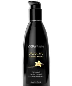 Wicked Aqua Water Based Flavored Lubricant Vanilla Bean 2oz