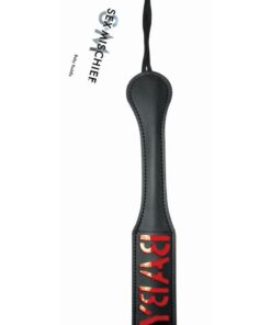 Sex and Mischief Vinyl Baby Paddle - Black/Red