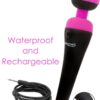 PalmPower Rechargeable Silicone Personal Wand Massager - Fuschia