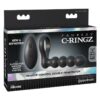 Fantasy C-Ringz Silicone Rechargeable Cock Ring Double Penetrator with Remote Control - Black