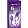 Fantasy C-Ringz Ass-Gasm Silicone Vibrating Rabbit and Cock Ring - Purple