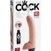 King Cock Squirting Dildo with Balls 9in - Vanilla