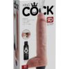King Cock Squirting Dildo with Balls 11in - Vanilla