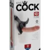 King Cock Strap on Harness with Dildo 9in - Vanilla