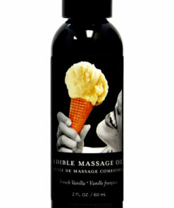 Earthly Body Hemp Seed Edible Massage Oil French Vanilla 2oz