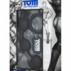 Tom Of Finland Silicone Cock Ring with 3 Weighted Balls - Black
