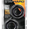 Stay Hard Donut Rings Oversized (2 pack) - Black