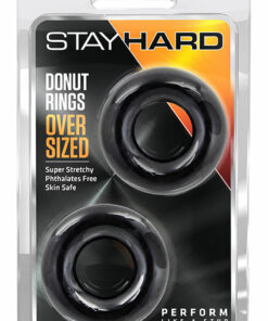 Stay Hard Donut Rings Oversized (2 pack) - Black