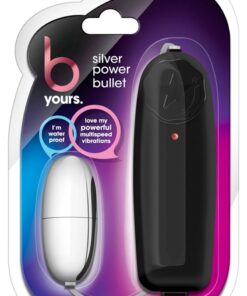 B Yours Silver Power Bullet with Remote Control - Black