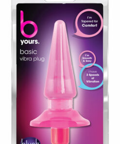 B Yours Basic Vibrating Butt Plug - Pink