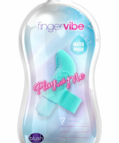 Play with Me Finger Vibe Silicone Vibrator - Blue