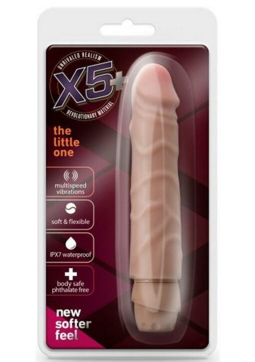 X5 Plus The Little One Vibrating Dildo 6.75in - Vanilla