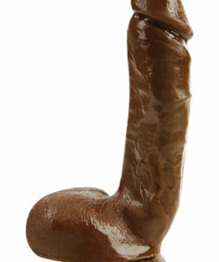 X5 Hard on Dildo with Balls 8.75in - Caramel