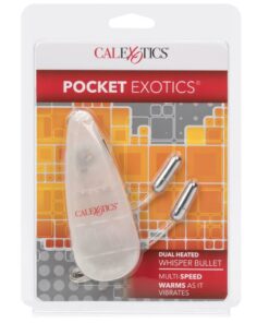 Pocket Exotics Dual Heated Whisper Bullets - Silver