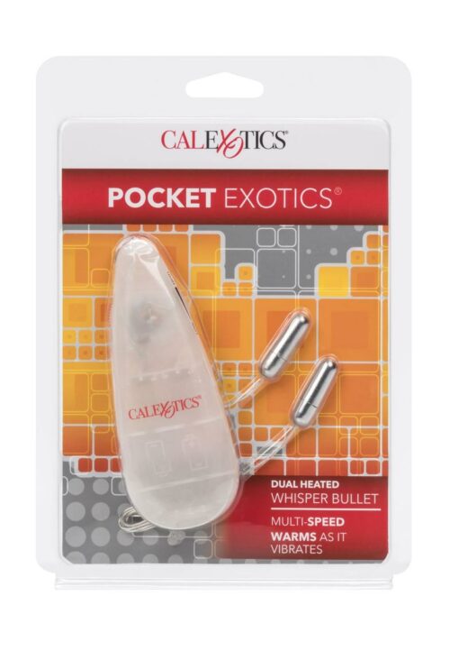 Pocket Exotics Dual Heated Whisper Bullets - Silver