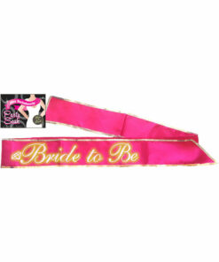 Bride-To-Be`s Glow In The Dark Party Sash - Hot Pink
