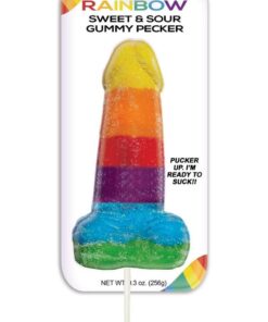 Rainbow Sweet and Sour Jumbo Gummy Pecker