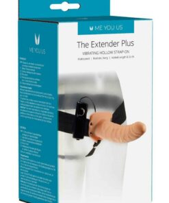 ME YOU US The Extender Plus Vibrating Hollow Strap-On - Vanilla