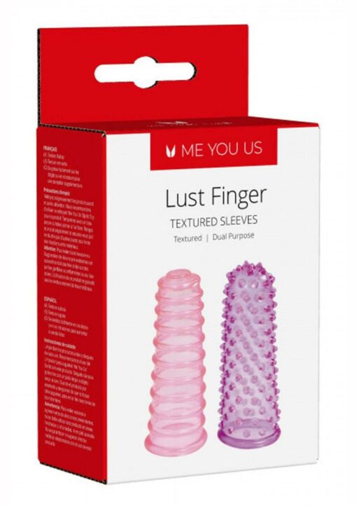 ME YOU US Lust Finger Textured Sleeves - Pink/Purple