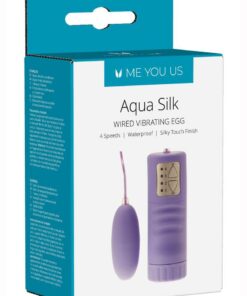 ME YOU US Aqua Silk Vibrating Egg with Remote Control - Purple