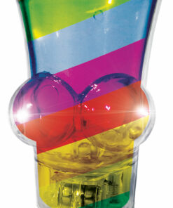 Light Up Rainbow Boobie Shot Glass Multicolor